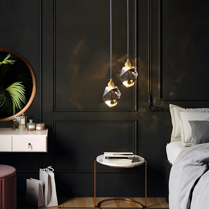 Dimmable Modern Luxury Brass Crystal Pendant Lights