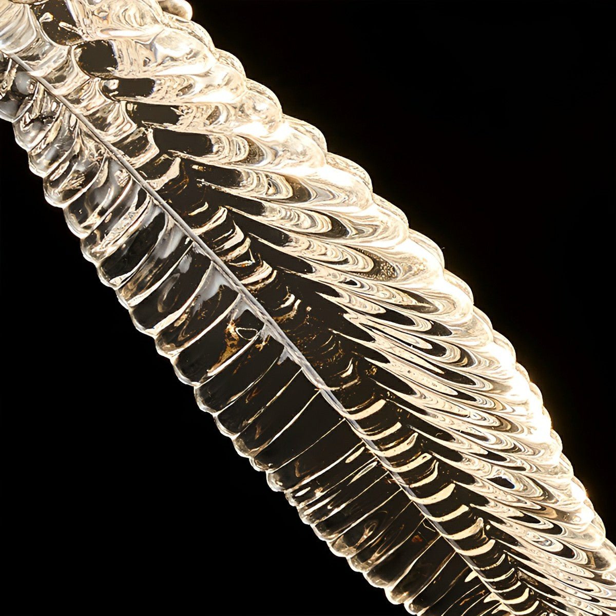 Modern Luxury Feather Spiral LED Chandelier