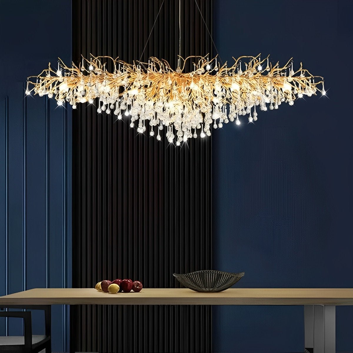 Modern Luxury Gold Tree Branch Teardrop Dimmable Chandelier Lights