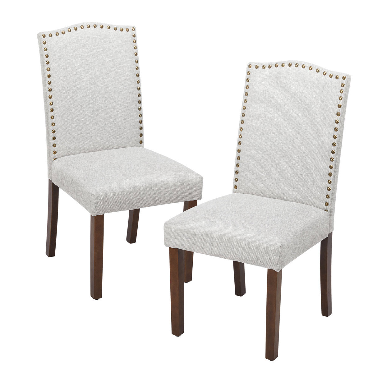 Modern Luxury Soft Fabric Rivet Armless Dining Chairs