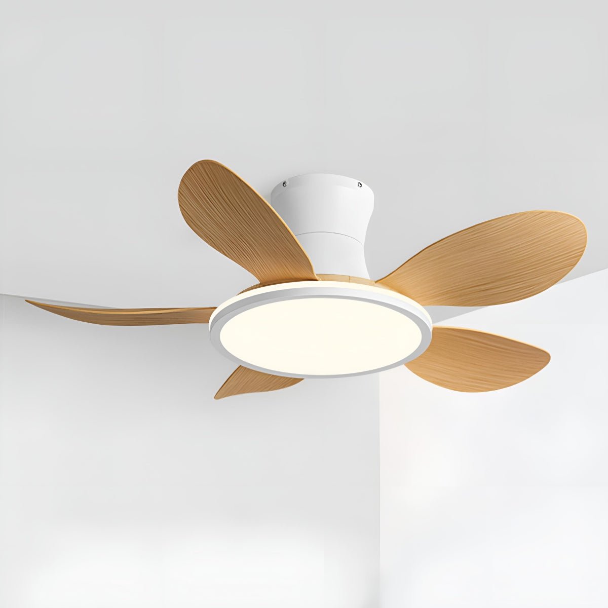 Modern Minimalist 15.7'' Lampshade DC Motor 6-Speed Reverse Ceiling Fan Light