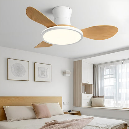 Modern Minimalist 15.7'' Lampshade DC Motor 6-Speed Reverse Ceiling Fan Light