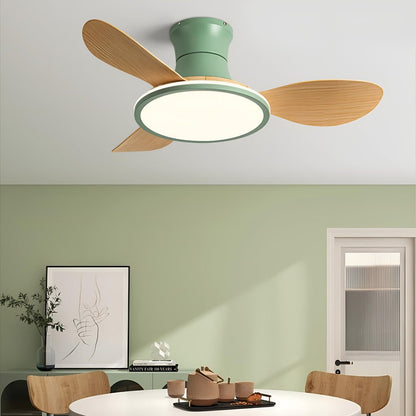 Modern Minimalist 15.7'' Lampshade DC Motor 6-Speed Reverse Ceiling Fan Light