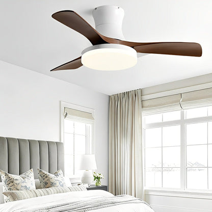 Modern Minimalist 3-Blades DC Motor Reverse Full-Spectrum LED Ceiling Fan Light