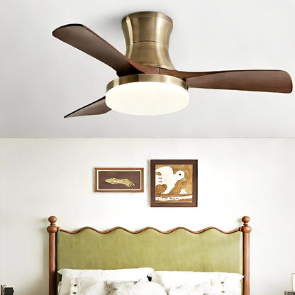 Modern Minimalist 3-Blades DC Motor Reverse Full-Spectrum LED Ceiling Fan Light