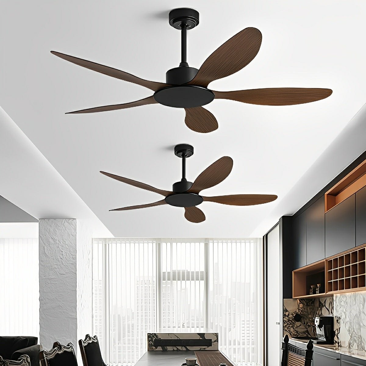 Modern Minimalist 5-Blades DC Motor Reverse Ceiling Fan