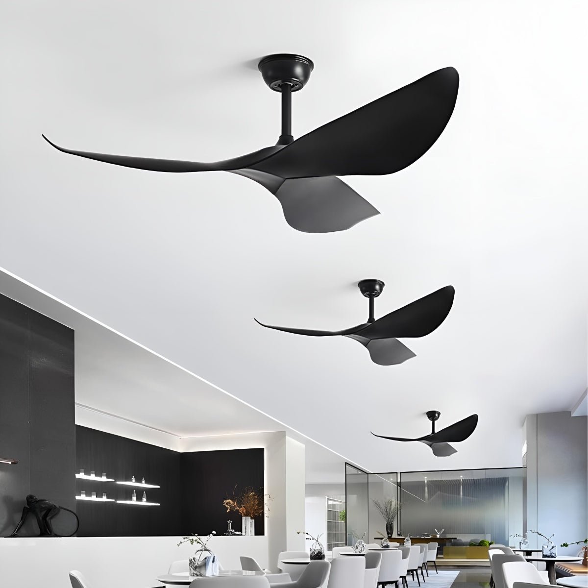 Modern Minimalist 6-speed Reverse Frequency Ceiling Fan DC Motor