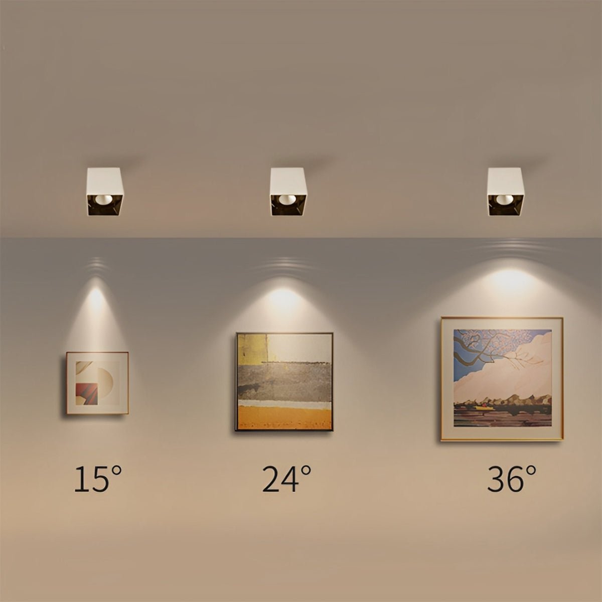 Modern Minimalist Aluminum Square COB Ceiling Spot Light