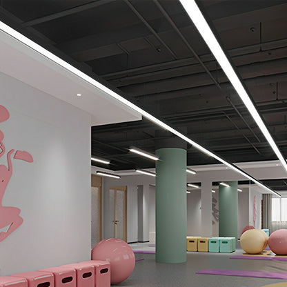 Minimalist Black LED Recessed Suspended Office Hanging Light
