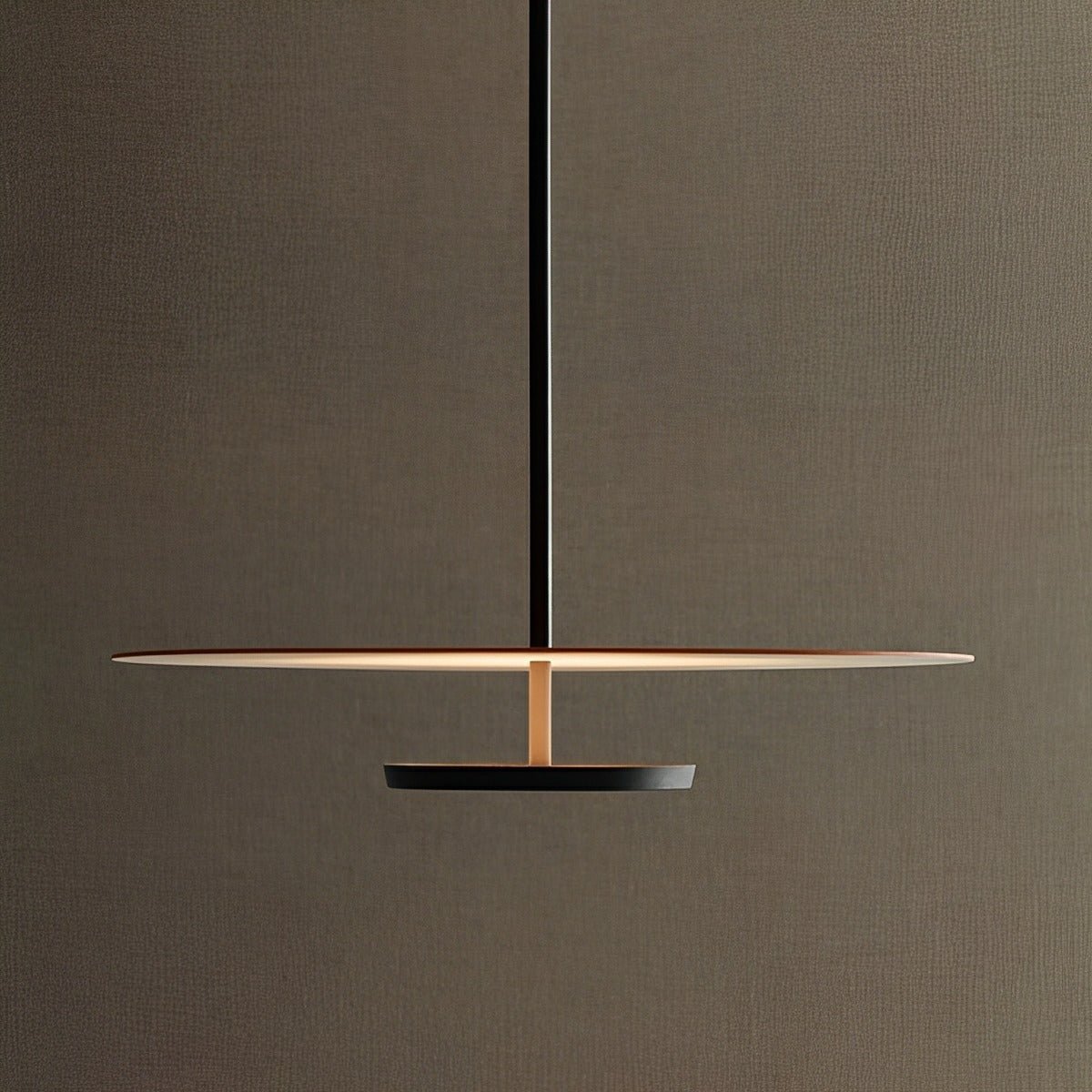 Modern Minimalist Black Slim Dish LED Pendant Lights