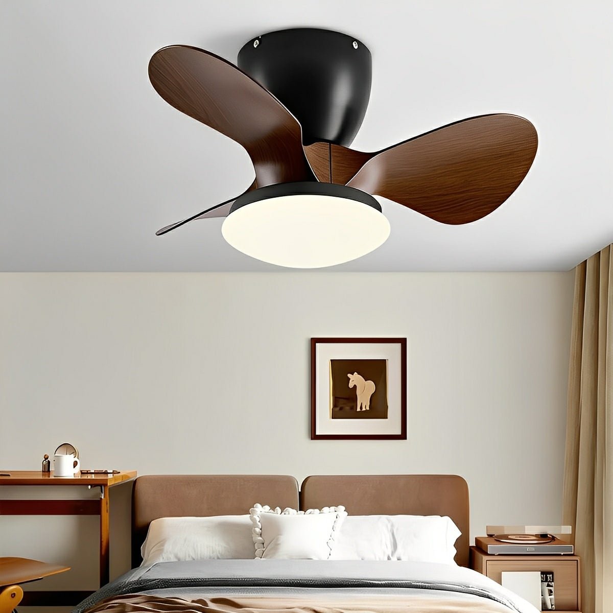 Modern Minimalist DC Motor Reverse Ceiling Fan Light