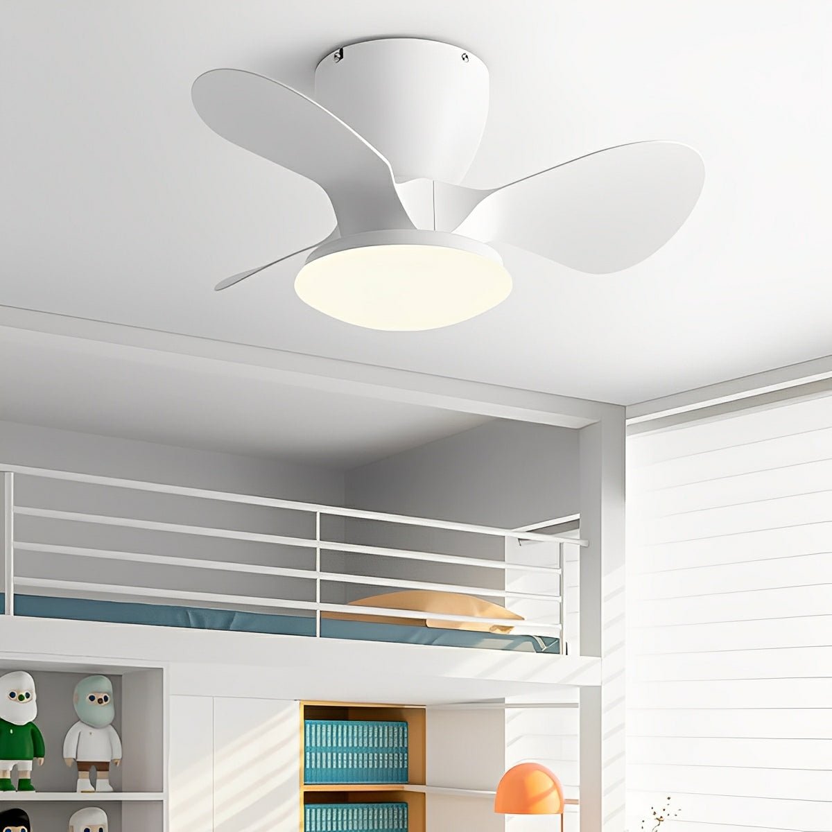 Modern Minimalist DC Motor Reverse Ceiling Fan Light