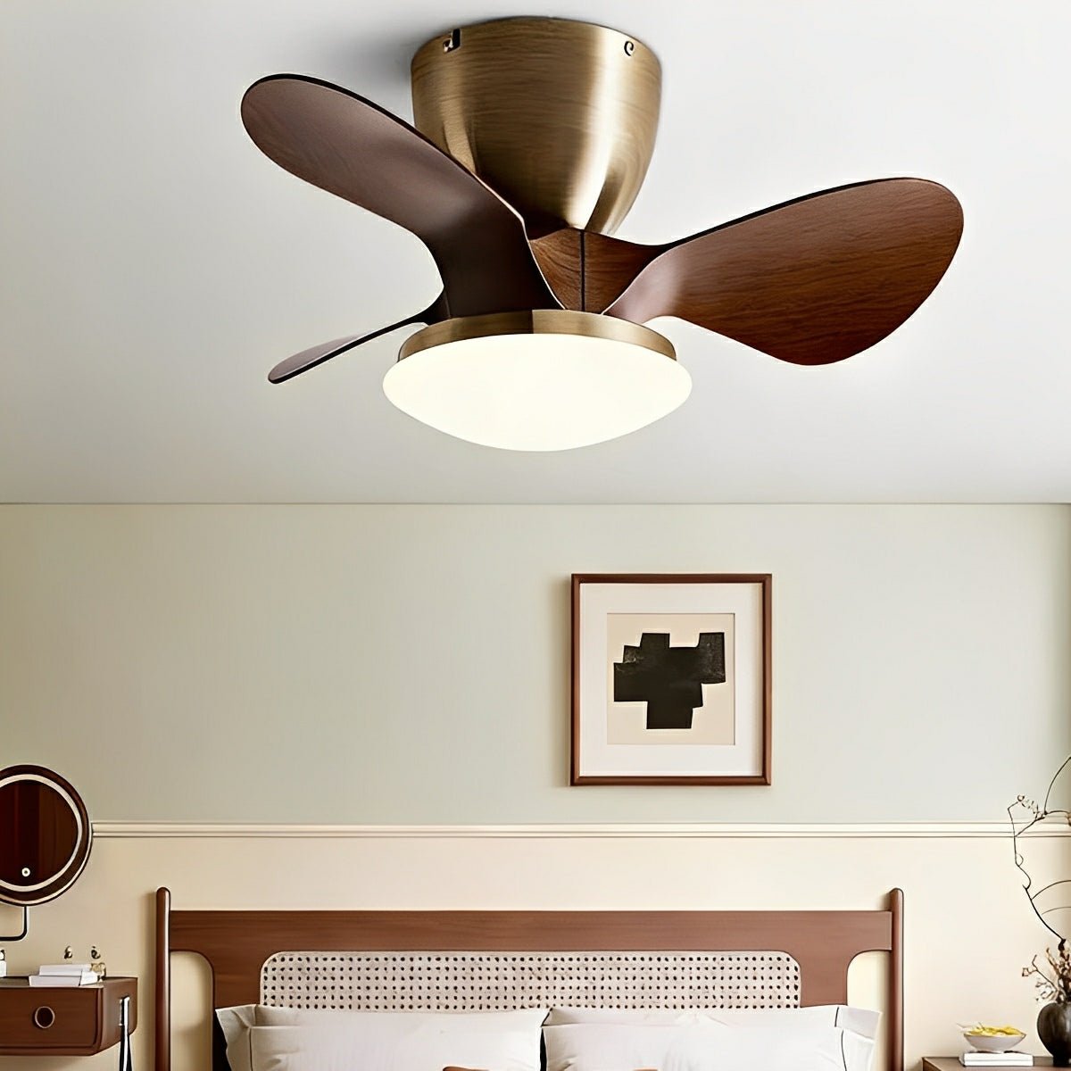 Modern Minimalist DC Motor Reverse Ceiling Fan Light