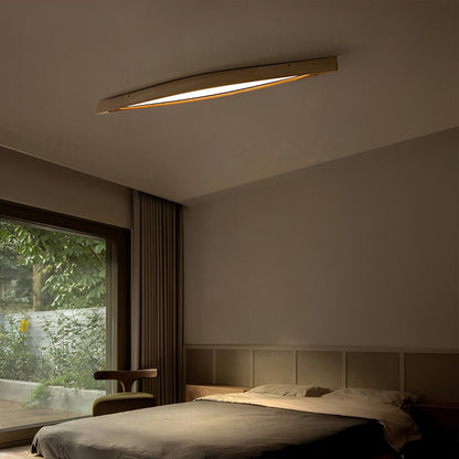 Modern Minimalist Diamond-Shaped Wood LED Long Strip Ceiling Light