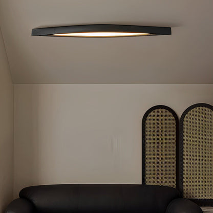 Modern Minimalist Diamond-Shaped Wood LED Long Strip Ceiling Light