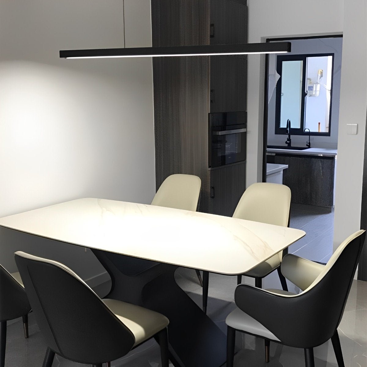 Minimalist Dimmable Pendant Light LED Long Linear Light