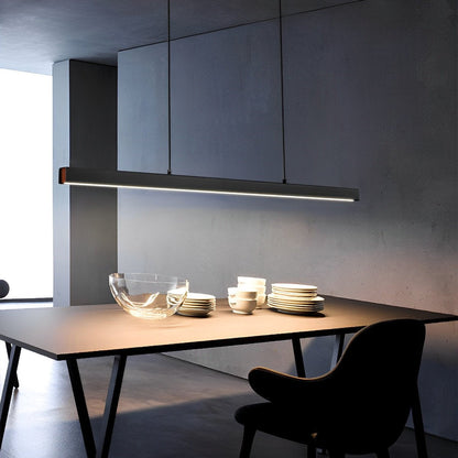 Minimalist Dimmable Pendant Light LED Long Linear Light