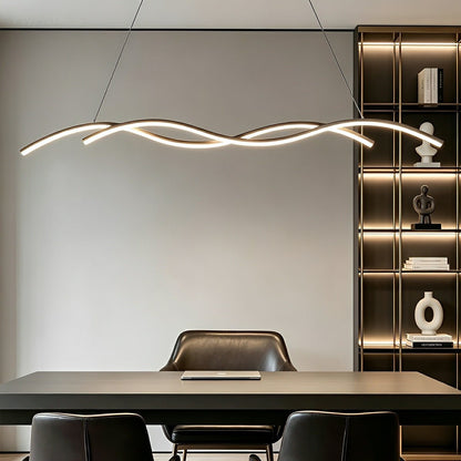 Modern Minimalist Double Wave LED Pendant Light
