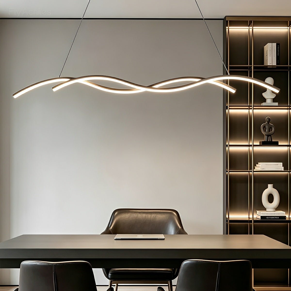 Dimmable Modern Minimalist Double Wave LED Pendant Light