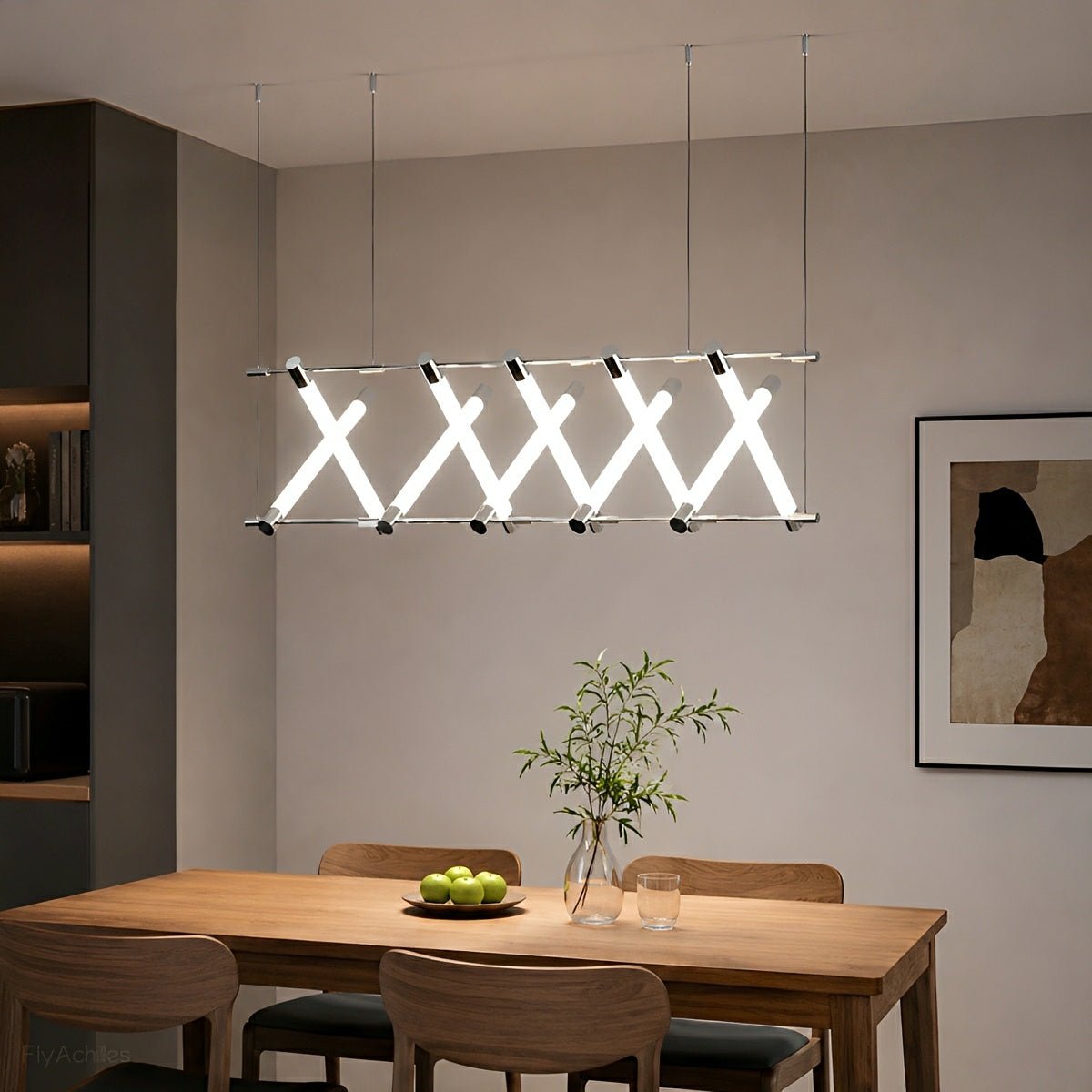 Modern Minimalist Fishbone Light Combination Bar Chandelier