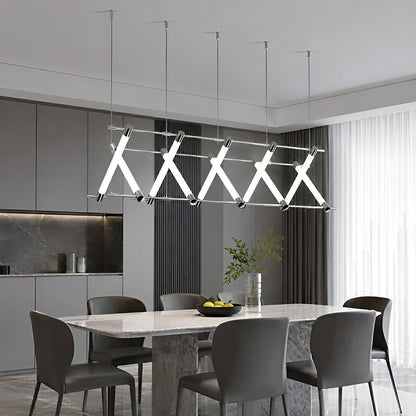 Modern Minimalist Fishbone Light Combination Bar Chandelier