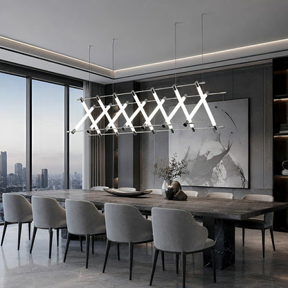 Modern Minimalist Fishbone Light Combination Bar Chandelier