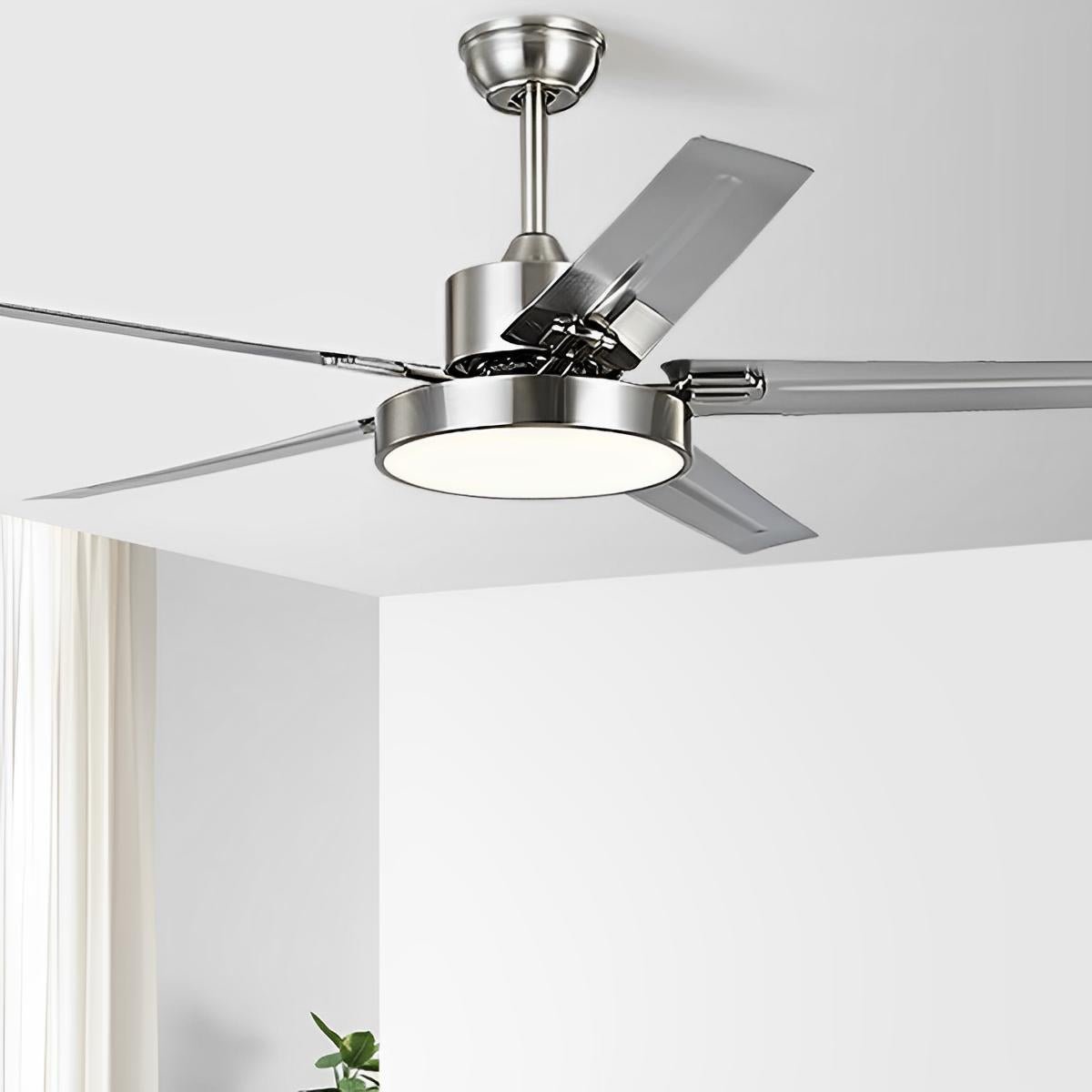 Modern Minimalist 6-Speed Reverse Frequency Conversion DC Motor Ceiling Fan Light