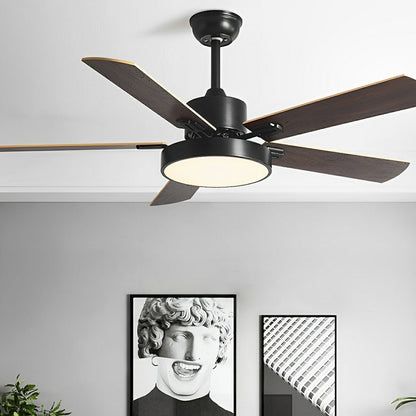 Modern Minimalist 6-Speed Reverse Frequency Conversion DC Motor Ceiling Fan Light