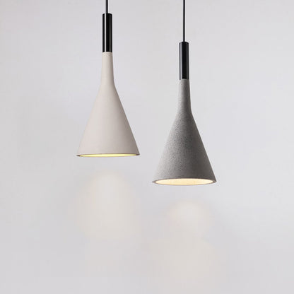 Modern Minimalist Bell-shaped Concrete Bar LED Pendant Lights