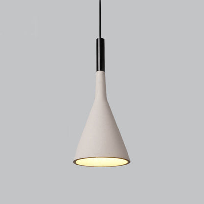 Modern Minimalist Bell-shaped Concrete Bar LED Pendant Lights