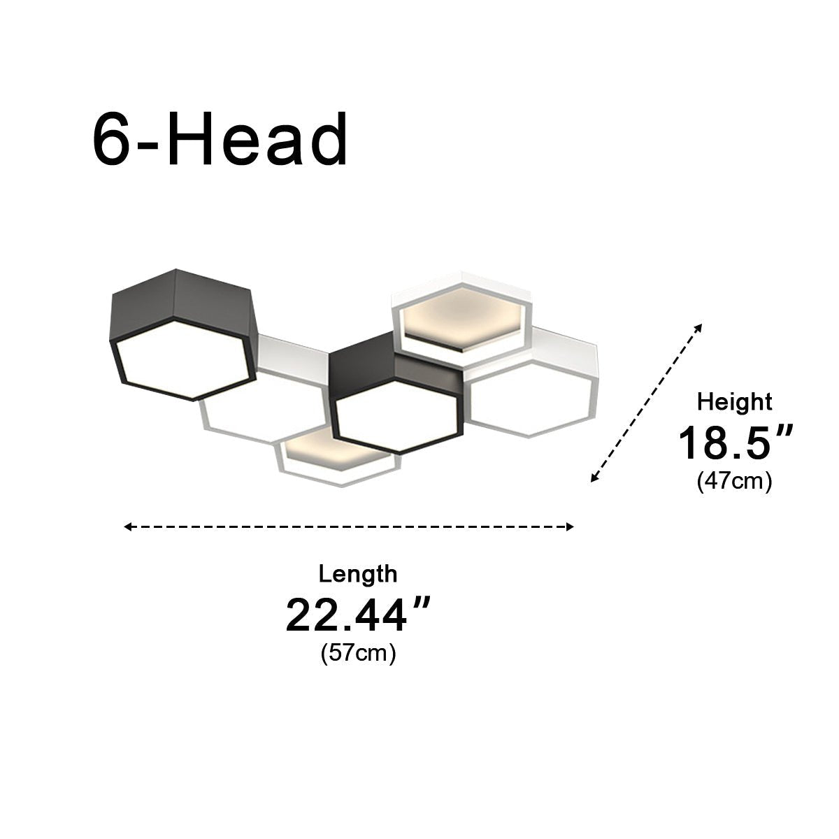 Modern Minimalist Geometric Hexagon LED Indoor Ceiling Light