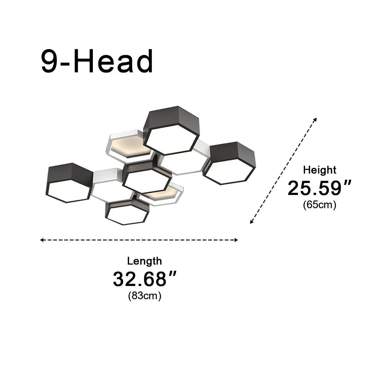 Modern Minimalist Geometric Hexagon LED Indoor Ceiling Light