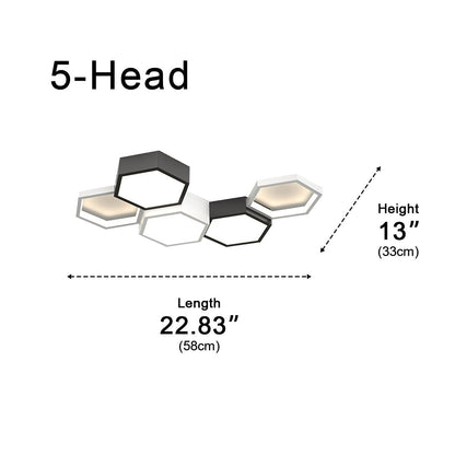 Modern Minimalist Geometric Hexagon LED Indoor Ceiling Light