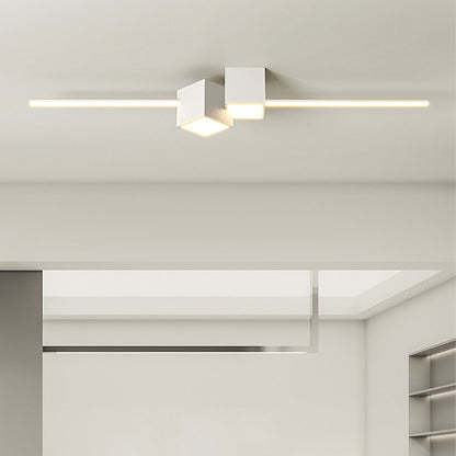 Modern Minimalist Geometric LED Long Strip Indoor Ceiling Light