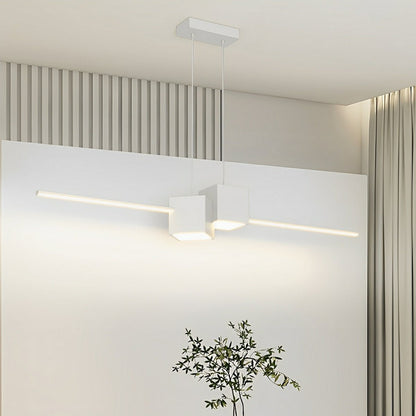 Modern Minimalist Geometric LED Long Strip Indoor Pendant Lights