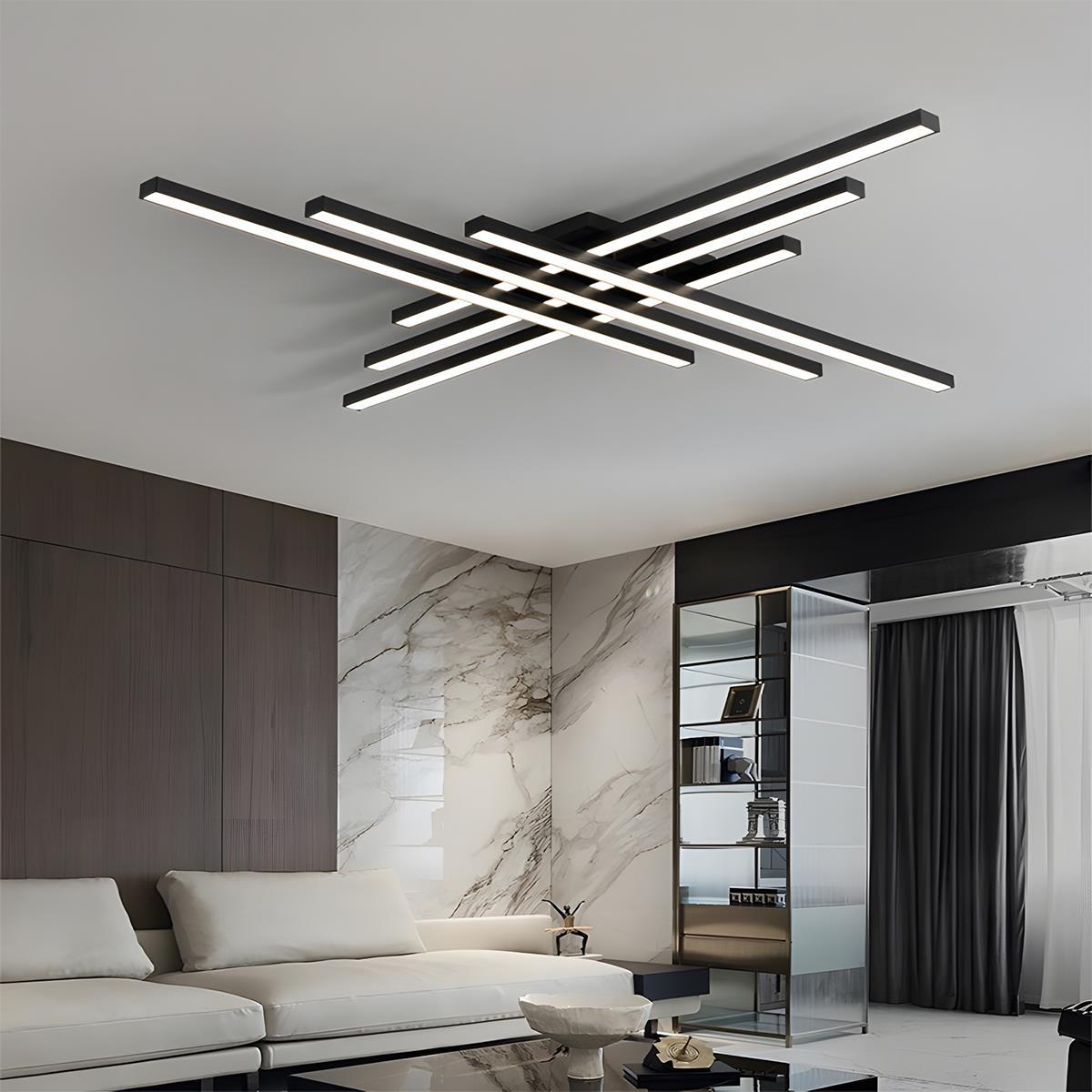 Modern Minimalist Geometric Long Strip LED Ceiling Light