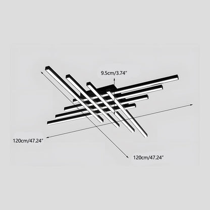 Modern Minimalist Geometric Long Strip LED Ceiling Light