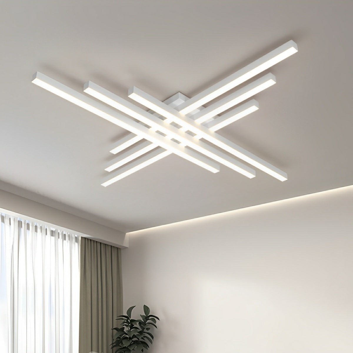 Modern Minimalist Geometric Long Strip LED Ceiling Light
