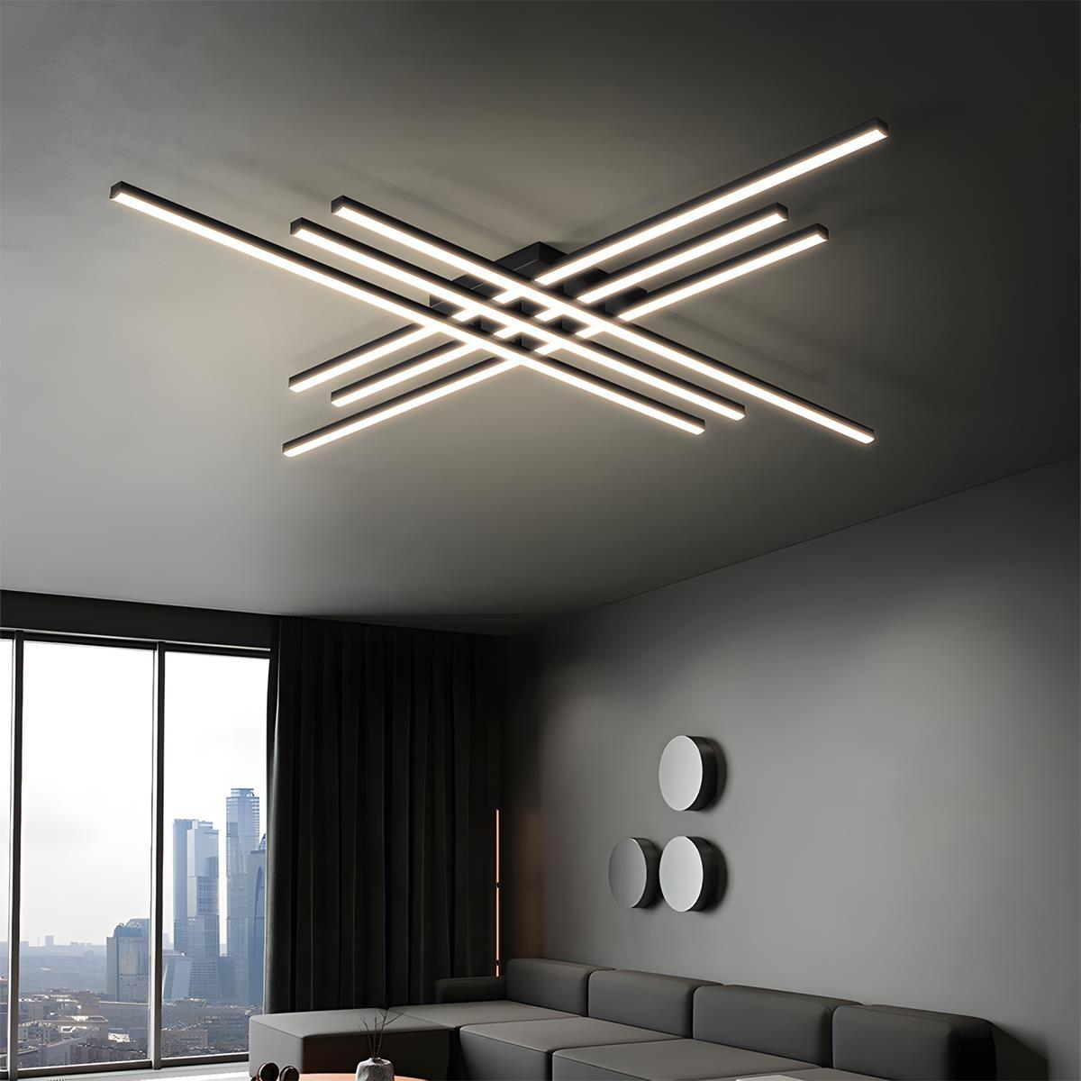 Modern Minimalist Geometric Long Strip LED Ceiling Light