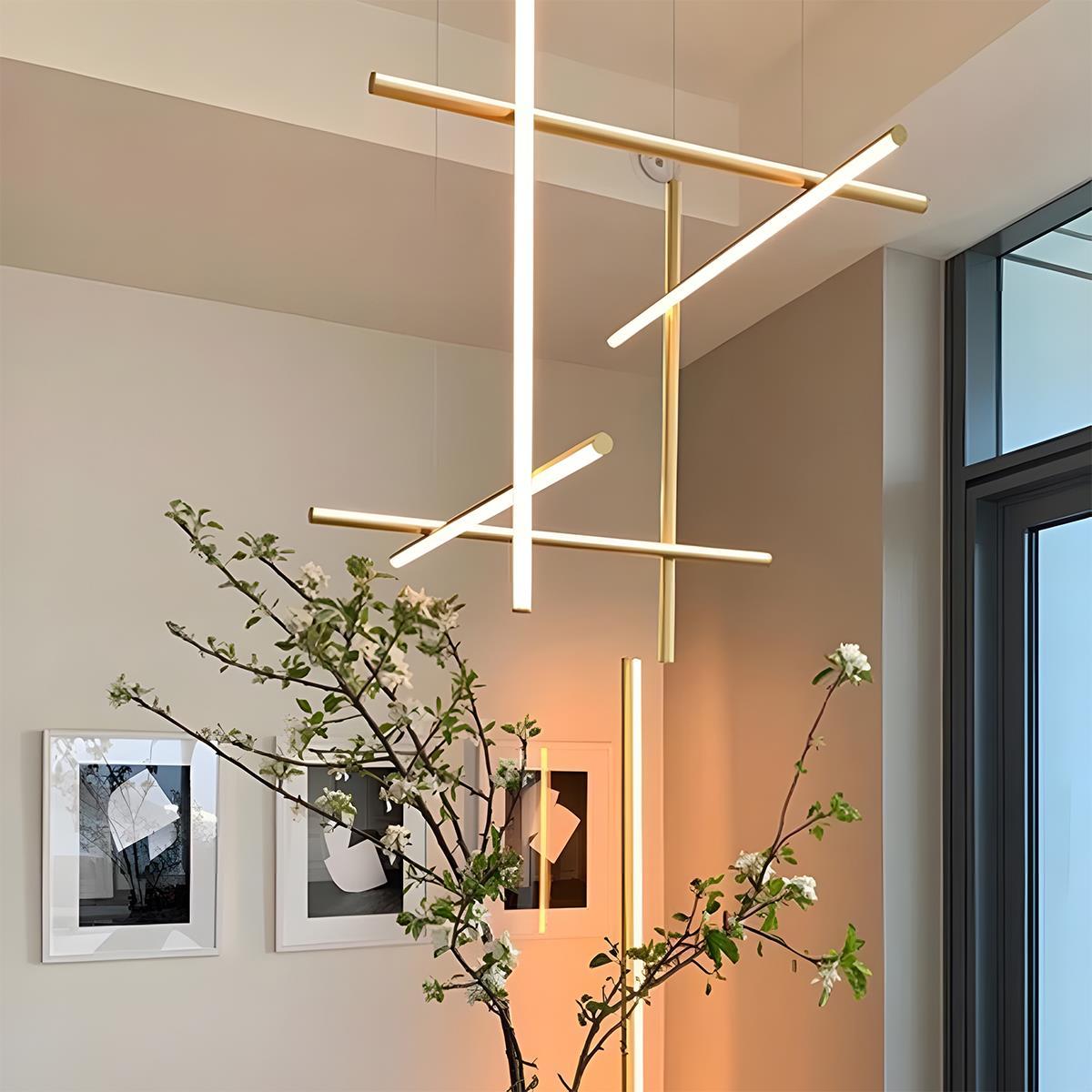 Modern Minimalist Geometric Outline Lines Light Pendant Lights