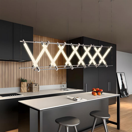 Modern Minimalist Fishbone Light Combination Bar Chandelier