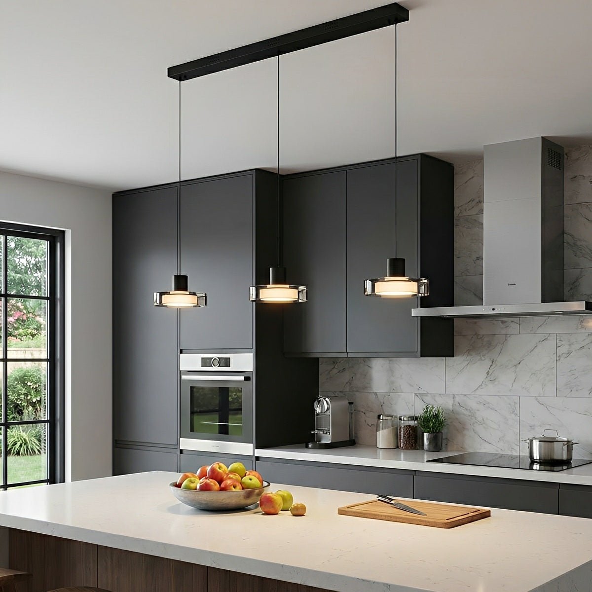 Modern Minimalist Glass Indoor Bar Pendant Lights