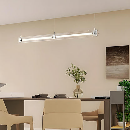 Modern Minimalist Glass LED Frame Light Strip Pendant Lights