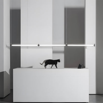 Modern Minimalist Glass LED Frame Light Strip Pendant Lights