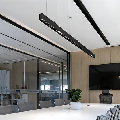 Modern Minimalist Grille LED Long Strip Office Pendant Lights