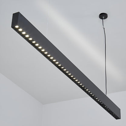 Modern Minimalist Grille LED Long Strip Office Pendant Lights