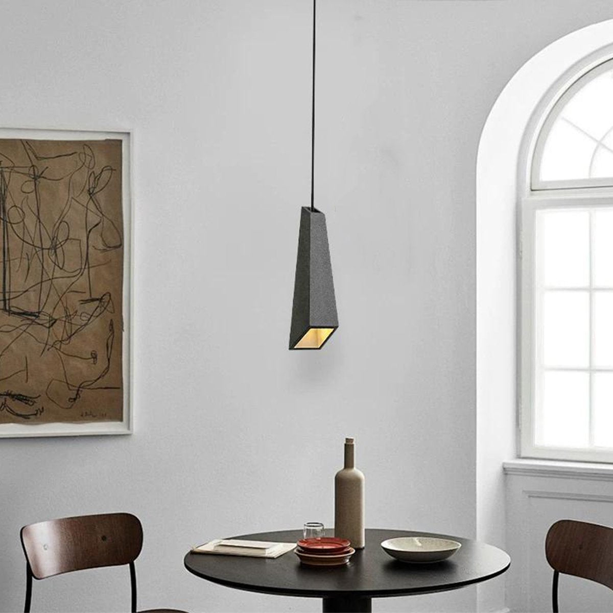 Modern Minimalist Industrial Indoor Concrete LED Pendant Lights