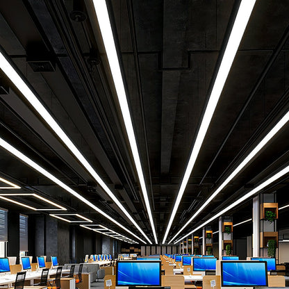 Minimalist LED Long Strip Office Suspended Pendant Lights
