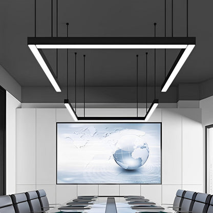 Modern Minimalist Long Strip Office Suspended Pendant Lights