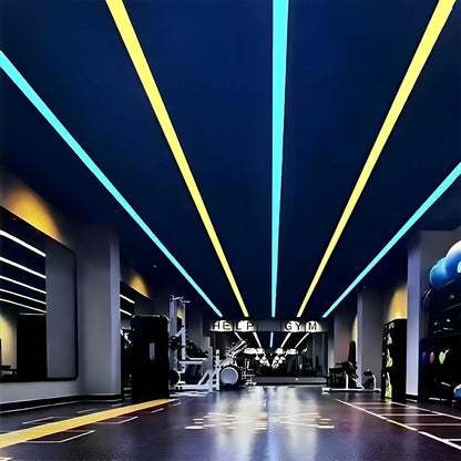 Minimalist LED Long Strip Office Suspended Pendant Lights